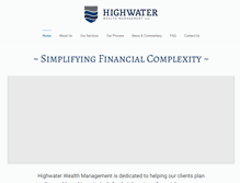 Tablet Screenshot of highwaterwealth.com